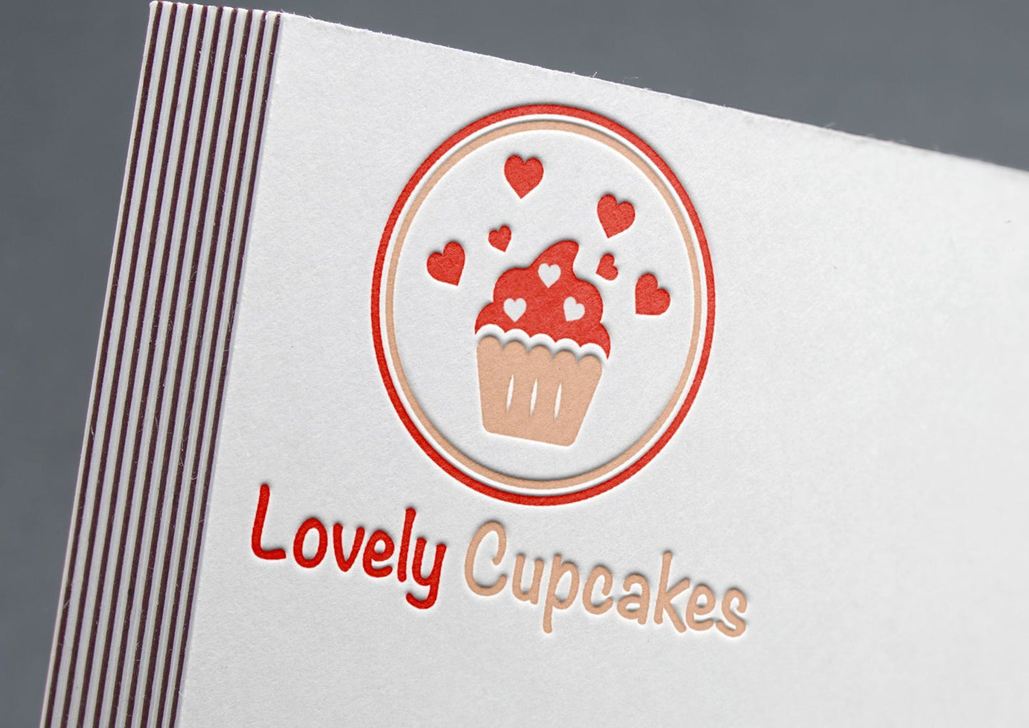 Cupcake Logo Design | Heart Design | Bakery Logo | Bakery Shop | Pastry Shop | Cupcake Design | Bakery | Pastries | Cake Logo